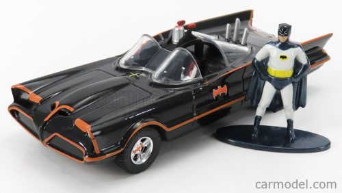 BATMAN  BATMOBILE 1966 - CLASSIC TV SERIES WITH BATMAN FIGURE  BLACK RED