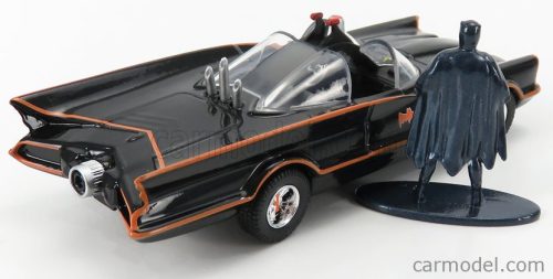 BATMAN  BATMOBILE 1966 - CLASSIC TV SERIES WITH BATMAN FIGURE  BLACK RED