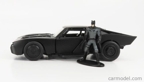 BATMAN  BATMOBILE WITH FIGURE 2022 - THE BATMAN MOVIE  MATT BLACK