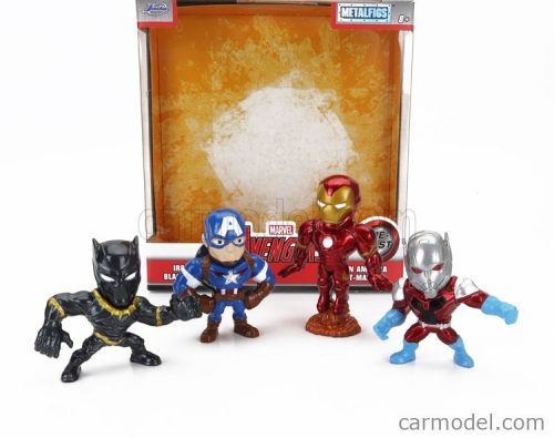 FIGURES  SET 4X AVENGERS - BLACK PANTHER - IRON MAN - ANT-MAN - CAPTAIN AMERICA - CM. 6.0  VARIOUS