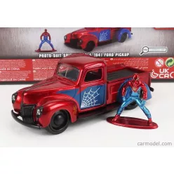FORD USA  PICK-UP WITH SPIDERMAN FIGURE 1941  RED BLUE