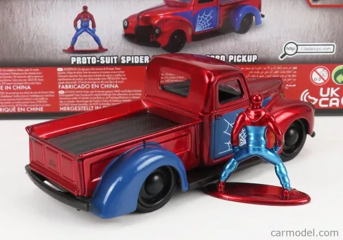 FORD USA  PICK-UP WITH SPIDERMAN FIGURE 1941  RED BLUE