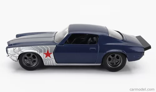 CHEVROLET  CAMARO COUPE 1973 WITH WINTER SOLDIER FIGURE  BLUE SILVER