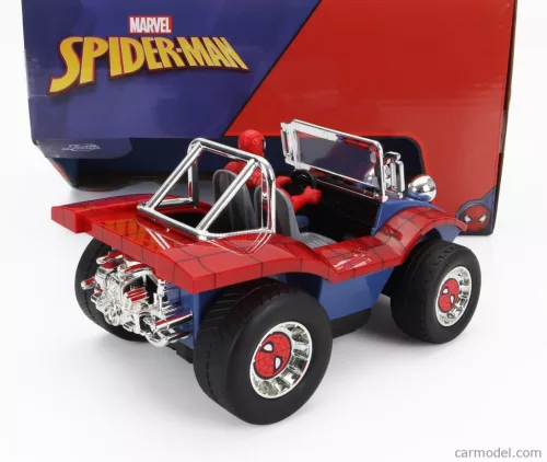 MAYERS MANX  BUGGY WITH SPIDERMAN FIGURE MARVEL 1964  BLUE RED