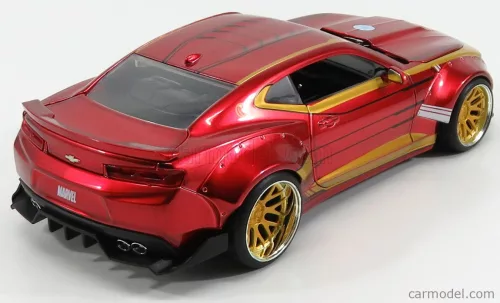 CHEVROLET  CAMARO COUPE WITH IRON MAN FIGURE 2016  RED GOLD