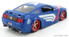 FORD USA  MUSTANG GT COUPE 2006 WITH CAPTAIN AMERICA FIGURE  BLUE RED WHITE