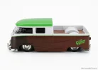 VOLKSWAGEN  T1 DOUBLE CABINE PICK-UP 1963 WITH GROOT FIGURE - GUARDIANS OF THE GALAXY  BROWN WHITE GREEN