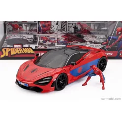 McLAREN  720S WITH SPIDERMAN FIGURE MARVEL 2018  RED BLUE