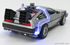 DE LOREAN  TIME MACHINE - BACK TO THE FUTURE 2 - RITORNO AL FUTURO 2 - WITH HOOVER MODE AND LIGHTS  SILVER
