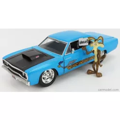   PLYMOUTH  ROAD RUNNER COUPE 1970 WITH WILE E. COYOTE FIGURE - LOONEY TUNES  BLUE