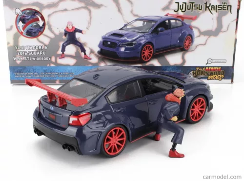 SUBARU  WRX STI WHITEBODY WITH JUJUTSU KAISEN YUJI ITADORI FIGURE 2016  GREY