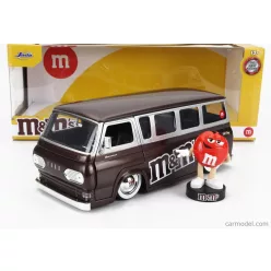   FORD USA  ECONOLINE MINIBUS WITH M&M's FIGURE 1965  BROWN