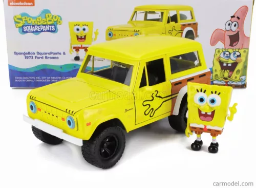 FORD USA  BRONCO WITH SQUAREPANTS SPONGEBOB FIGURE 1973  YELLOW