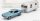 FORD USA  MUSTANG COUPE 1968 WITH AIRSTREAM CARAVAN ROULOTTE  LIGHT BLUE MET