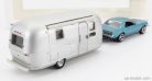 FORD USA  MUSTANG COUPE 1968 WITH AIRSTREAM CARAVAN ROULOTTE  LIGHT BLUE MET