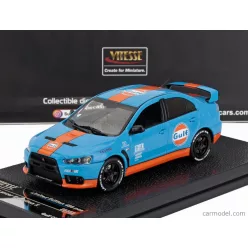   MITSUBISHI  LANCER EVOLUTION X GULF LIVERY 2008  LIGHT BLUE ORANGE