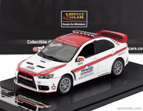 MITSUBISHI  LANCER EVOLUTION X PIKES PEAK SAFETY CAR 2008  WHITE RED