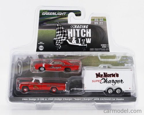 DODGE  D-100 PICK-UP 1980 WITH TRAILER + SUPER CHARGER 1986  RED WHITE