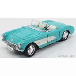 CHEVROLET  CORVETTE SPIDER 2-DOOR 1957  TURQUOISE WHITE