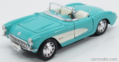 CHEVROLET  CORVETTE SPIDER 2-DOOR 1957  TURQUOISE WHITE