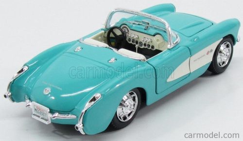 CHEVROLET  CORVETTE SPIDER 2-DOOR 1957  TURQUOISE WHITE