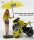 FIGURES  PILOTA VALENTINO ROSSI E OMBRELLINA MOTOGP 2006  YELLOW BLACK