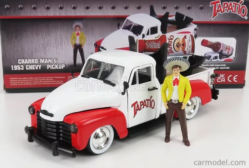 CHEVROLET  CHEVY PICK-UP TAPATIO 1953 WITH CHARRO FIGURE  WHITE RED