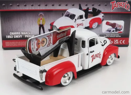 CHEVROLET  CHEVY PICK-UP TAPATIO 1953 WITH CHARRO FIGURE  WHITE RED