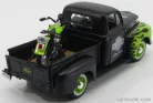 FORD USA  F-1 PICK-UP CUSTOM HARLEY-DAVIDSON 1948 + MOTORCYCLE HARLEY DAVIDSON FL PANHEAD 1948  MATT BLACK LIGHT GREEN