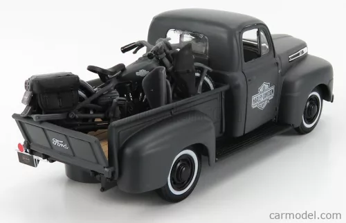 FORD USA  F-1 PICK-UP CUSTOM USA HARLEY-DAVIDSON 1948 + MOTORCYCLE HARLEY DAVIDSON WLA FLATHEAD 1942  MATT GREY