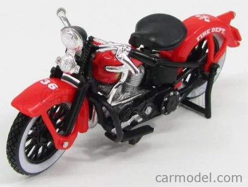 FORD USA  F-1 PICK-UP CUSTOM HARLEY-DAVIDSON 1948 + MOTORCYCLE HARLEY DAVIDSON EL KNUCKLEHEAD 1936 FIRE DEPARTMEN  RED