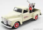CHEVROLET  3100 PICK-UP 1950 + MOTORCYCLE HARLEY DAVIDSON FLSTS HERITAGE SPRINGER 2001  IVORY