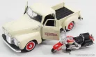 CHEVROLET  3100 PICK-UP 1950 + MOTORCYCLE HARLEY DAVIDSON FLSTS HERITAGE SPRINGER 2001  IVORY