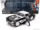 CHEVROLET  CORVETTE WITH WOLFMAN FIGURE 1957  BLACK WHITE
