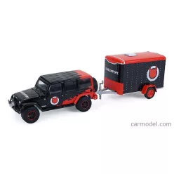   JEEP  WRANGLER UNLIMITED WITH SMALL CARGO TRAILER 2012  BLACK RED