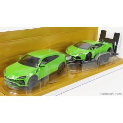   LAMBORGHINI  URUS 2018 WITH HURACAN LP640-4 PERFORMANTE 2017 + TRAILER  GREEN