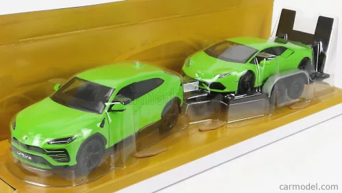 LAMBORGHINI  URUS 2018 WITH HURACAN LP640-4 PERFORMANTE 2017 + TRAILER  GREEN