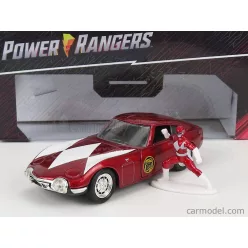   TOYOTA  2000GT COUPE 1967 WITH POWER RANGERS FIGURE  RED MET WHITE