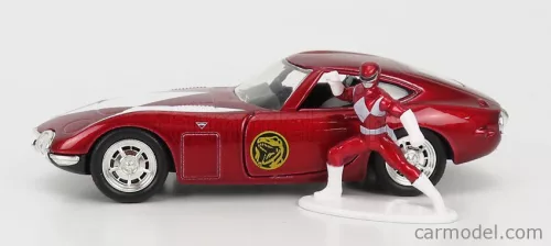 TOYOTA  2000GT COUPE 1967 WITH POWER RANGERS FIGURE  RED MET WHITE