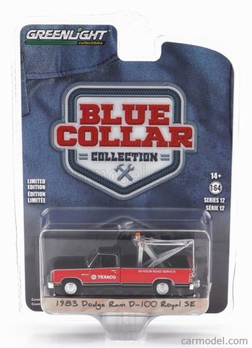 DODGE  RAM D-100 PICK-UP TEXACO TOW TRUCK CARRO ATTREZZI - WRECKER ROAD SERVICE 1983  RED BLACK