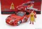 TOYOTA  SUPRA WITH ONE PUNCH MAN SAITAMA FIGURE 1995  ORANGE
