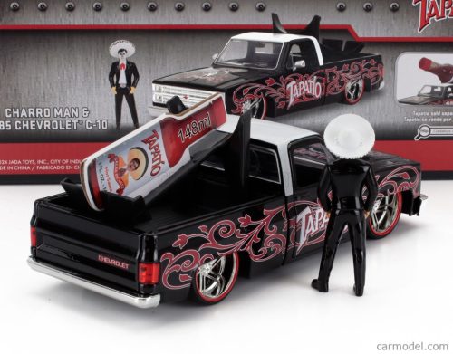 CHEVROLET  C-10 PICK-UP TAPATIO 1985 WITH CHARRO FIGURE  BLACK WHITE
