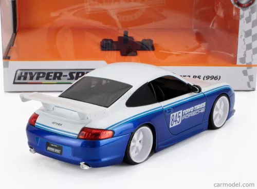 PORSCHE  911 996 GT3 TOYO TIRES N 845 RACING COUPE 1999  WHITE BLUE