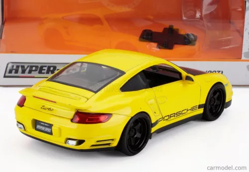 PORSCHE  911 997 TURBO COUPE 2006  YELLOW BLACK