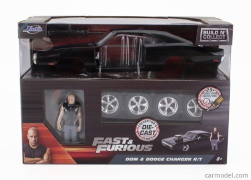 DODGE  DOM'S DODGE CHARGER R/T 1970 - WITH FIGURE DOMINIC TORETTO - FAST & FURIOUS  MATT BLACK