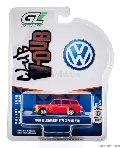 VOLKSWAGEN  TYPE 3 PANEL VAN 1963  RED YELLOW