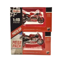   DUCATI  SET 2X DESMOSEDICI GP23 TEAM LENOVO N 1 WORLD CHAMPION MOTOGP SEASON 2023 FRANCESCO BAGNAIA + N 23 MOTOGP SEASON 2023 ENEA BASTIANINI  RED