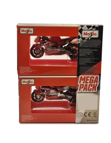 DUCATI  SET 2X DESMOSEDICI GP23 TEAM LENOVO N 1 WORLD CHAMPION MOTOGP SEASON 2023 FRANCESCO BAGNAIA + N 23 MOTOGP SEASON 2023 ENEA BASTIANINI  RED