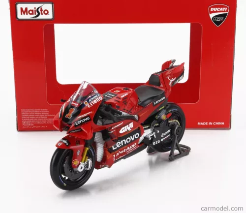 DUCATI  SET 2X DESMOSEDICI GP23 TEAM LENOVO N 1 WORLD CHAMPION MOTOGP SEASON 2023 FRANCESCO BAGNAIA + N 23 MOTOGP SEASON 2023 ENEA BASTIANINI  RED