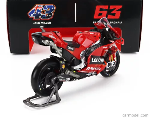 DUCATI  DESMOSEDICI GP22 TEAM LENOVO N 43 MOTOGP SEASON 2022 JACK MILLER  RED